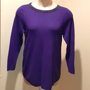 CARMEN MARC VALVO PURPLE JEWEL TOP